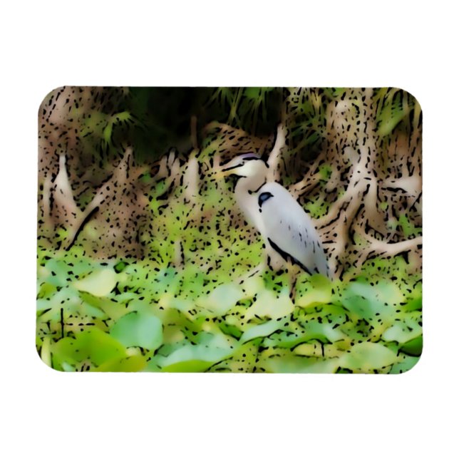 Ímã Excelente Blue Heron (Horizontal)