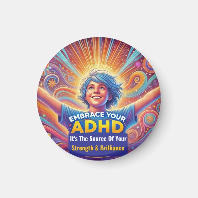Imã Excelente com ADHD* Abrace seu ADHD (Frente)
