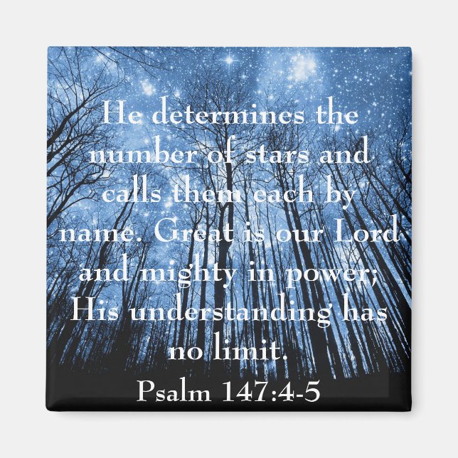 Imã Excelente é nosso Lorde bíblia Verso Salmos (Frente)