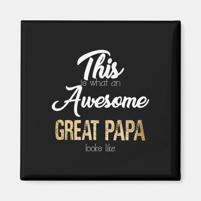 Imã Excelente Fantástico Papa Excelente Especial Avô (Frente)