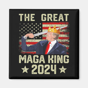 Imã Excelente MAGA King Trump Biden Política Ultra Meg
