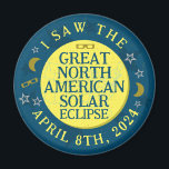 Imã Excelente North American Solar Eclipse 8 de abril<br><div class="desc">Em 8 de abril de 2024, um eclipse solar total será visível em muitos Estados Unidos, México e Canadá. Se você está planejando comemorar este evento excitante com uma festa de exibição divertida, essas imãs de geladeira de souvenir são perfeitas para você. O texto diz "Eu vi o Excelente do...</div>
