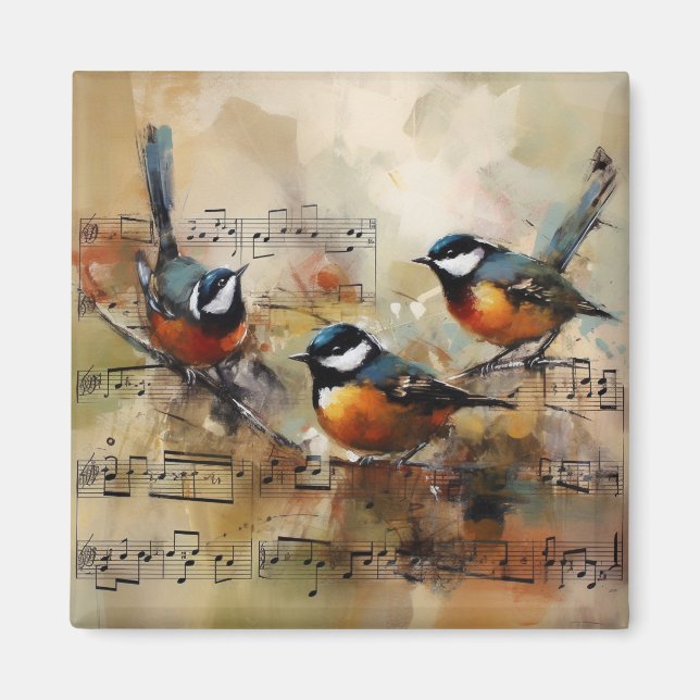 Imã Excelente Pássaro do Titular pintado na partição (Frente)