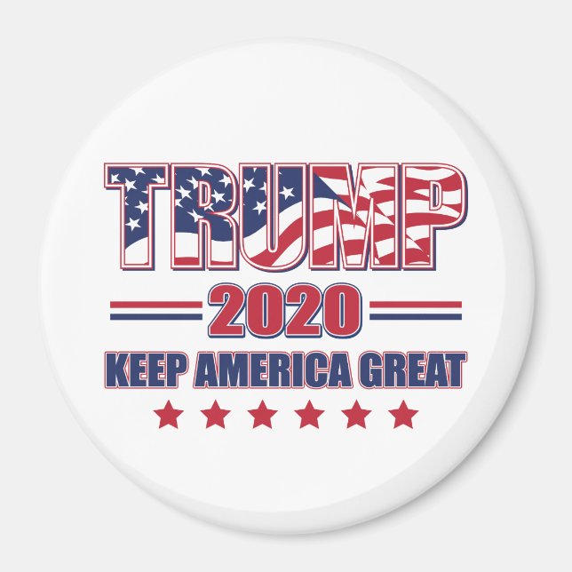 Imã Excelente Trump 2020 Keep America (Frente)