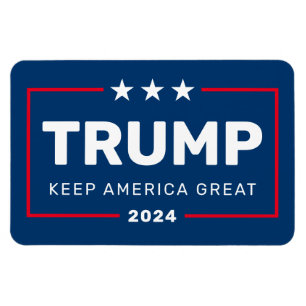 Ímã Excelente Trump 2020 Keep America - vermelho azul
