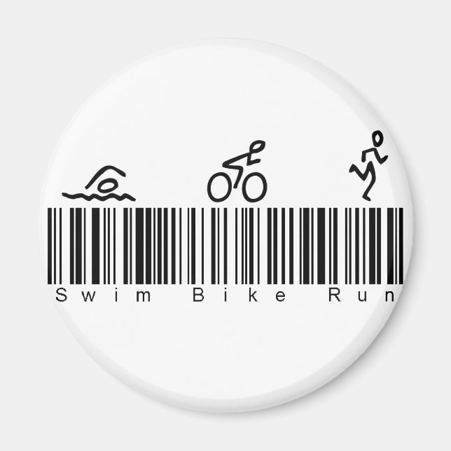 Imã Execução de Bike de Natação de Código do bar (Frente)