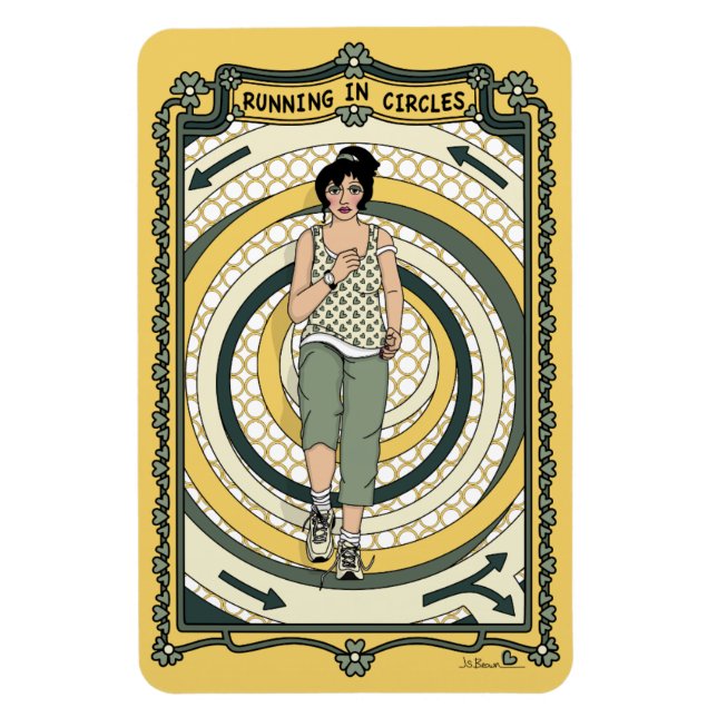 Ímã Executando em Circles_C_4x6 Refrigerador (Vertical)