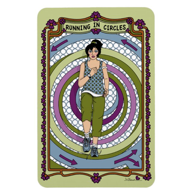 Ímã Executando no frigorífico Círculos_A_4x6 (Vertical)