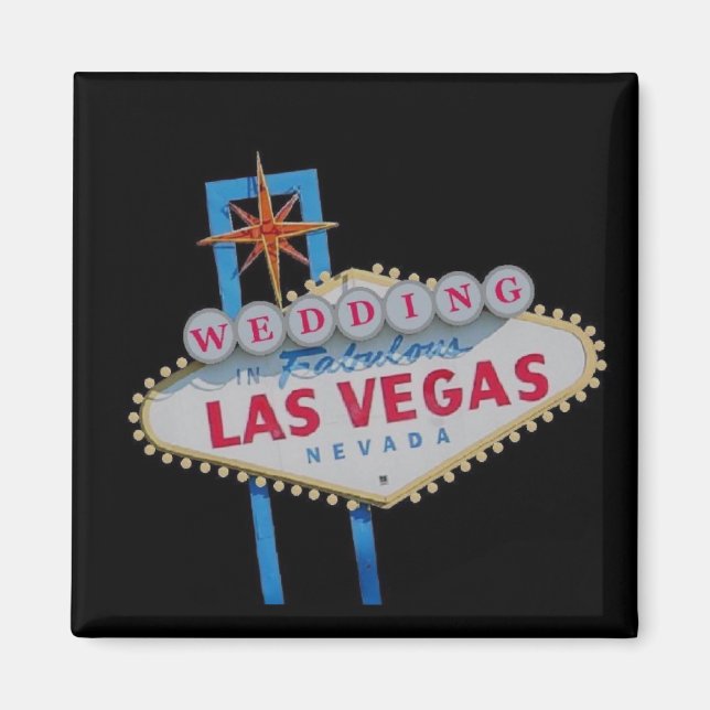 Imã Exemplo 1 do ímã WEDDING de Las Vegas (Frente)