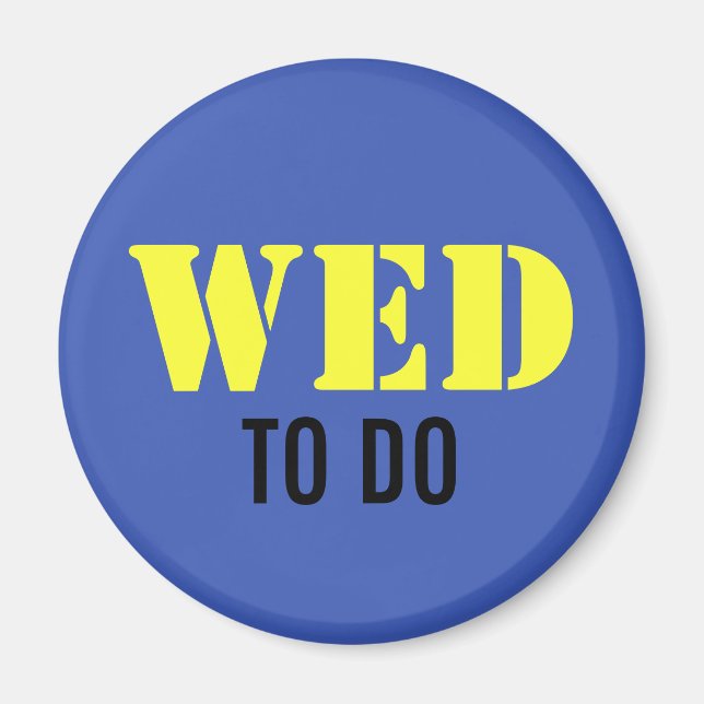 Imã EXEMPLO: SOMENTE COR / azul + seu texto (Frente)