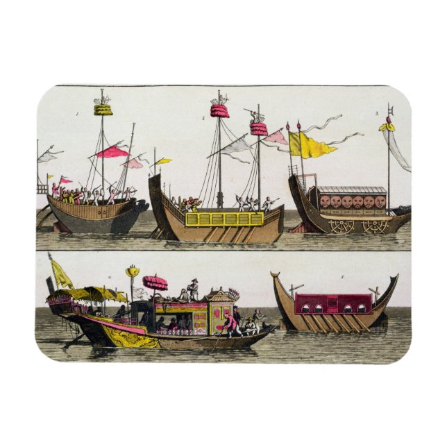 Ímã Exemplos de navios chineses, ilustração do Le C (Horizontal)