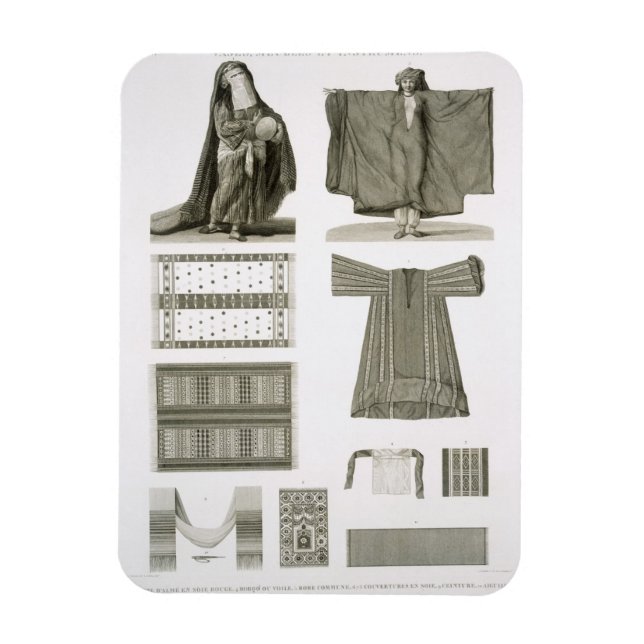 Ímã Exemplos de Seda e Figurinos Egípcios, de 'Desc (Vertical)