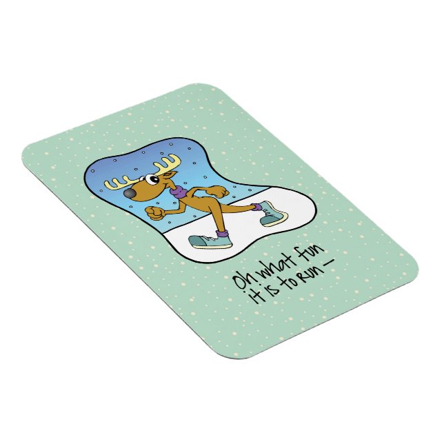 Ímã Exercício Corrente de Reindeer Natal (Lado Direito)