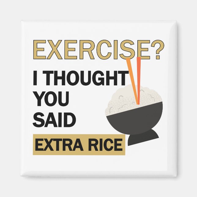 Imã Exercício Eu pensei que você disse Arroz Extra Eng (Frente)