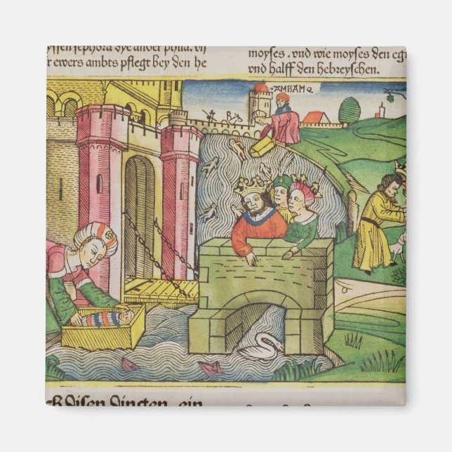 Imã Êxodo 2 1-6 Moisés sendo flutuados pelo Nilo e (Frente)