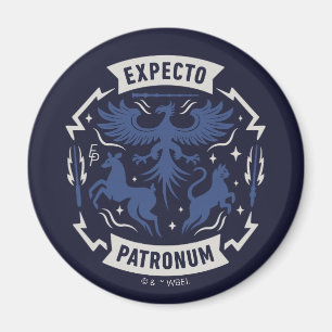 Imã Expecto Patronum Silhueta Gráfica Vintage