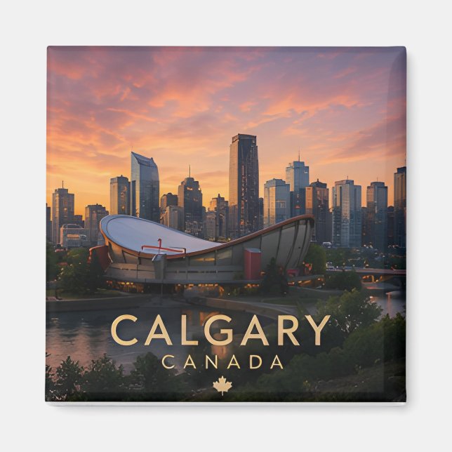 Imã Exploração da Cidade de Calgary Canadá ⛵ (Frente)