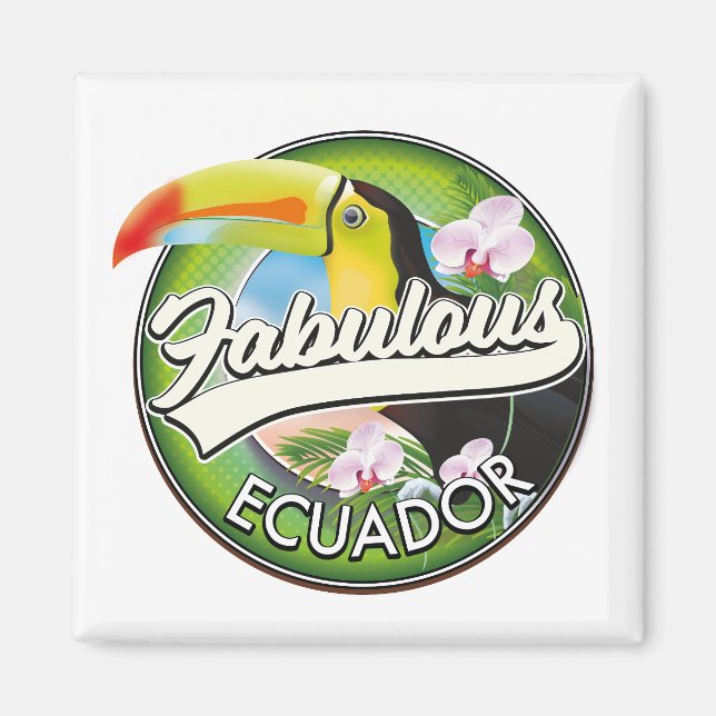 Imã Explore logotipo fabuloso do Equador (Frente)