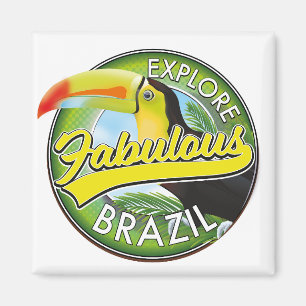 Imã Explore o fabuloso logotipo do Brasil
