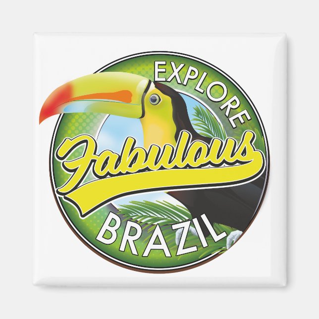 Imã Explore o fabuloso logotipo do Brasil (Frente)