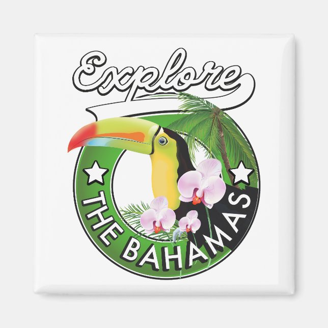 Imã Explore o logotipo das Bahamas (Frente)