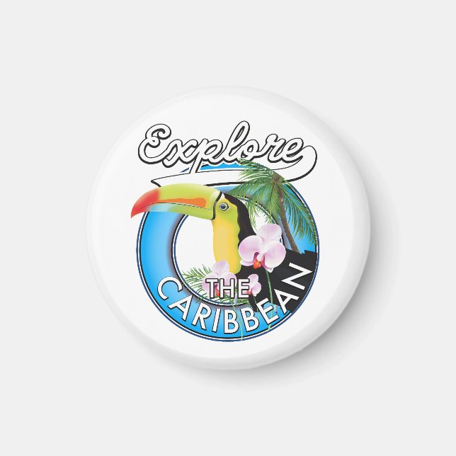 Imã Explore o patch de viagem do Caribe. (Frente)