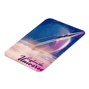 Ímã Explore o poster de espaço do Universe Vintage