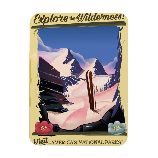 Ímã Explore o pôster vintage da selvageria! (Vertical)