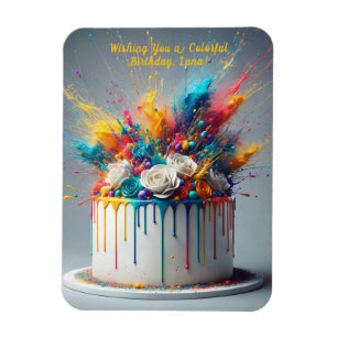 Ímã Explosão de alegria - Bolo de aniversário feliz