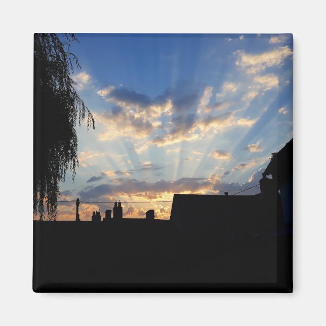Imã Explosão solar no pôr do sol (Frente)