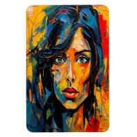 Expressionista Vibrante Retrato Abstrato Arte Negr