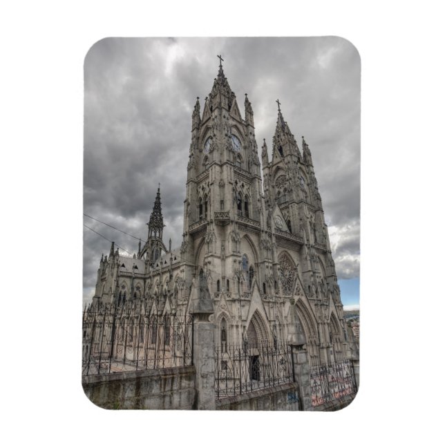 Ímã Exterior da Basílica em Quito, Equador (Vertical)
