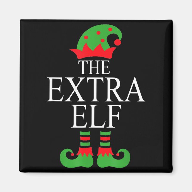 Imã Extra Elf Family Matching Christmas Group Pajama M (Frente)