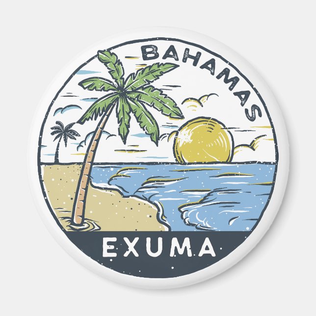 Imã Exuma Bahamas Vintage (Frente)