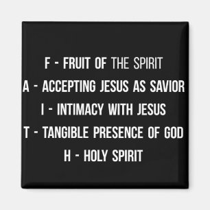 Imã F.A.I.T.H Acronym Magnet