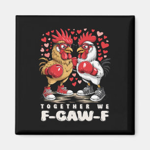 Imã F-caw-f Boxe Galos Corações Edgy Dia dos Namorados