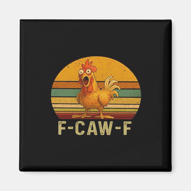 Imã F-Caw-F Chicken Essential Vintage Graphic (Frente)