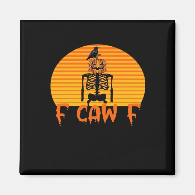 Imã F-Caw-F Corvo Clássico Estético Casual (Frente)