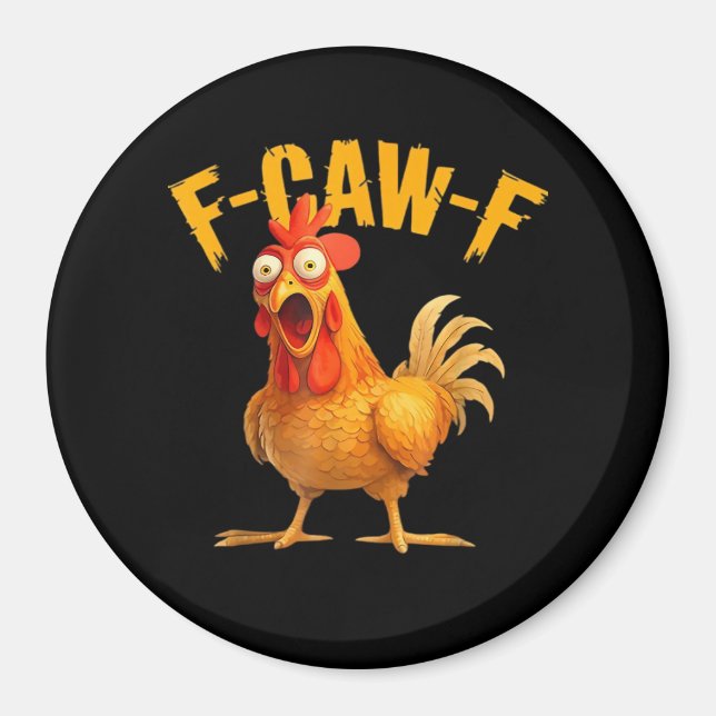 Imã F-Caw-F Frango Clássico Estilo Retro (Frente)