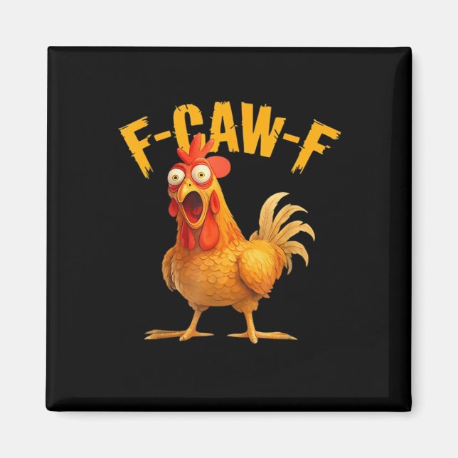 Imã F-Caw-F Frango Clássico Estilo Retro (Frente)