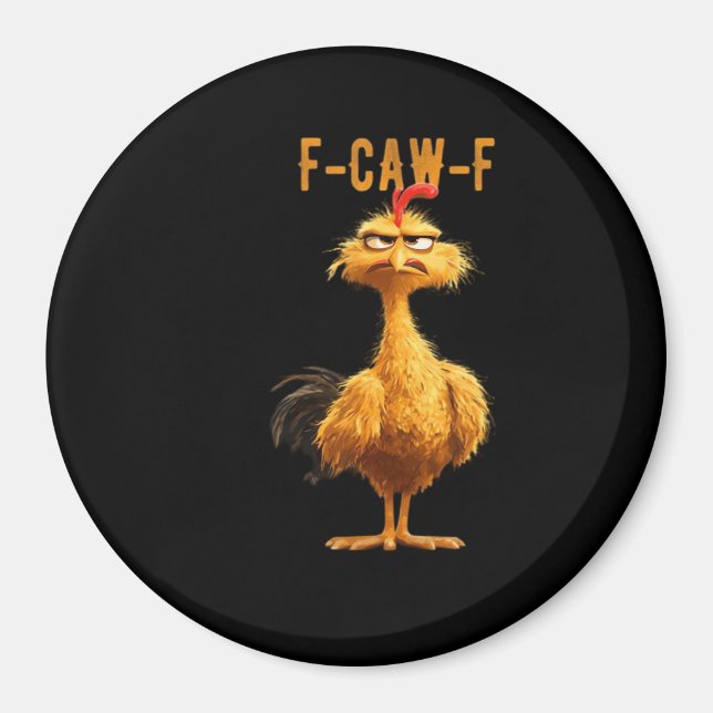 Imã F-Caw-F Frango Clássico Estilo Retro (Frente)