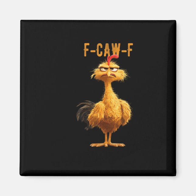 Imã F-Caw-F Frango Clássico Estilo Retro (Frente)