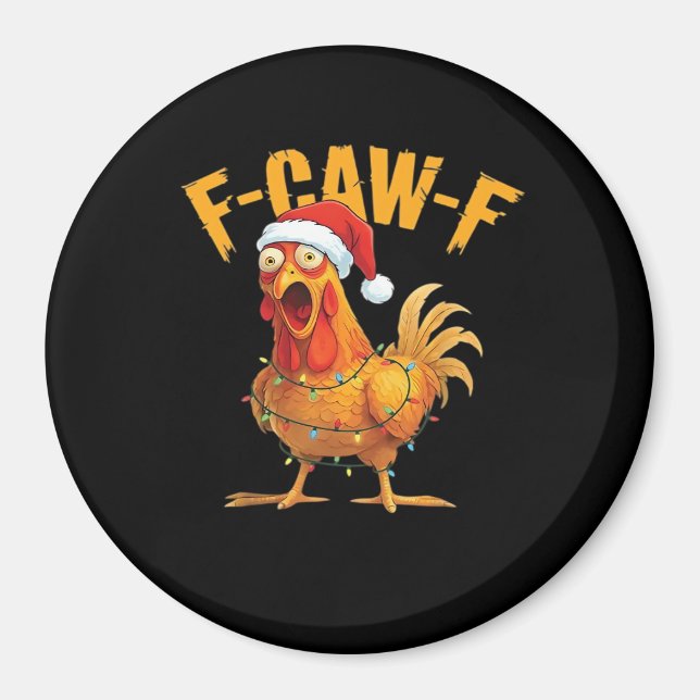 Imã F-Caw-F Frango Natal Essencial (Frente)