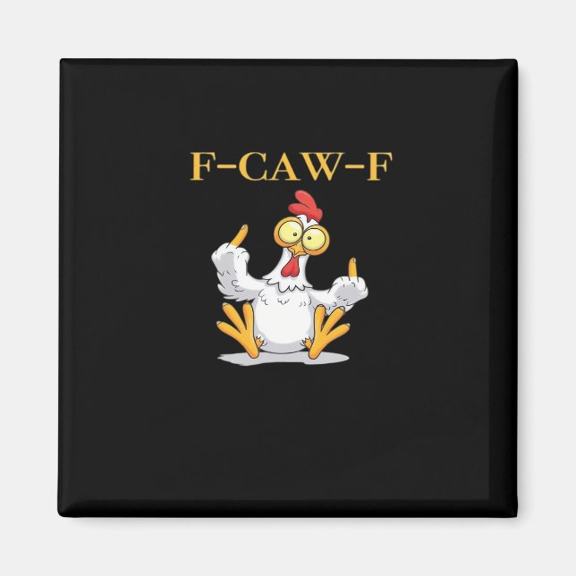 Imã F-Caw-F Funny Chicken Retro Classic (Frente)