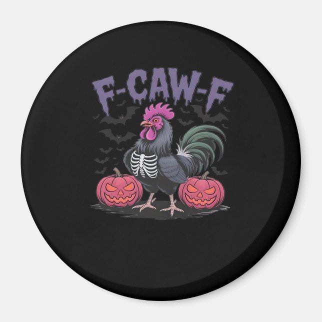 Imã F Caw F Galinha Engraçada Clássico Estilo Simples  (Frente)