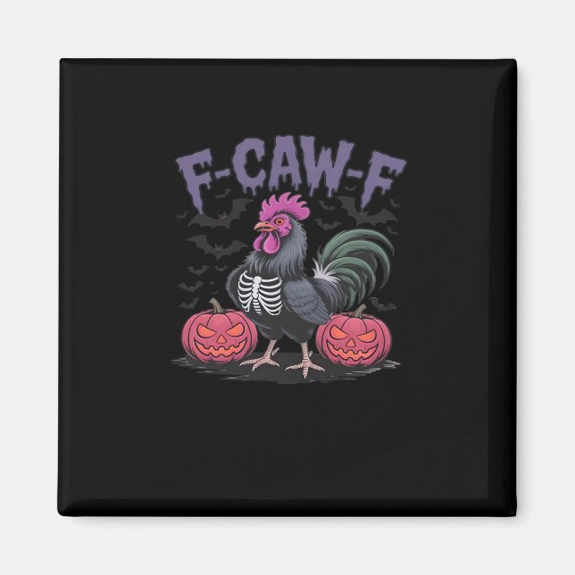 Imã F Caw F Galinha Engraçada Clássico Estilo Simples  (Frente)