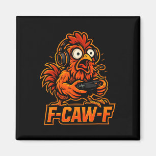 Imã F-caw-f Gamer - Galo Frango Engraçado Jogando _3