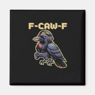 Imã F-Caw-F Gaming Raven com fones de ouvido - Stream