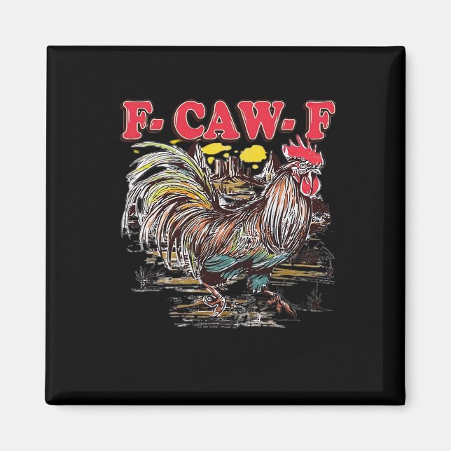 Imã F-Caw-F Hei Hei Moana Rooster Classic Funny Graphi (Frente)