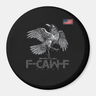 Imã F-Caw-F Vaca Pássaro Engraçado Bandeira Vintage EU
